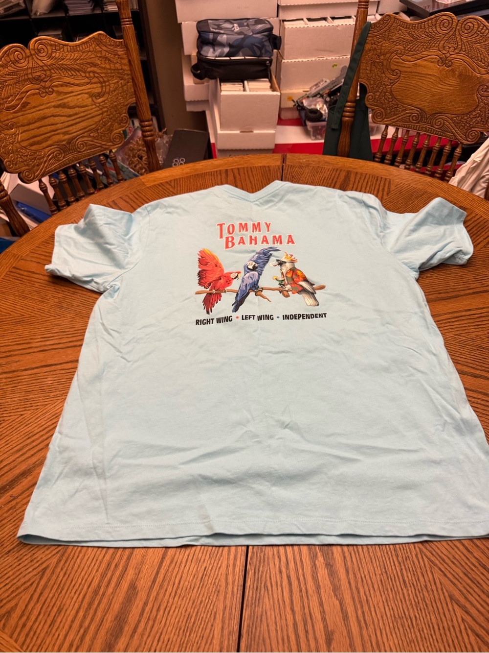 Tommy Bahama Light Blue Short-Sleeve Tee with Small Coral Logo - Picture 3 of 6